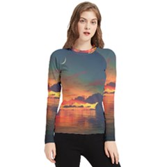 Digital Art Artwork Fantasy Landscape Sky Nature Women s Long Sleeve Rash Guard