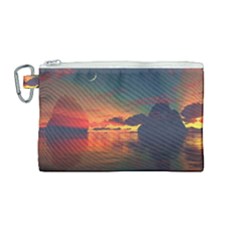 Digital Art Artwork Fantasy Landscape Sky Nature Canvas Cosmetic Bag (Medium)