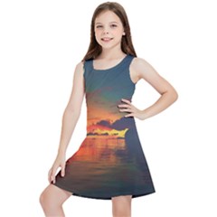 Digital Art Artwork Fantasy Landscape Sky Nature Kids  Lightweight Sleeveless Dress