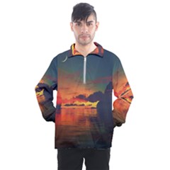 Digital Art Artwork Fantasy Landscape Sky Nature Men s Half Zip Pullover