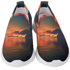 Digital Art Artwork Fantasy Landscape Sky Nature Kids  Slip On Sneakers