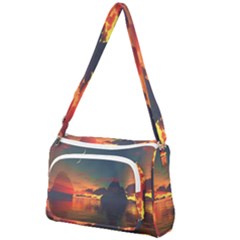 Digital Art Artwork Fantasy Landscape Sky Nature Front Pocket Crossbody Bag