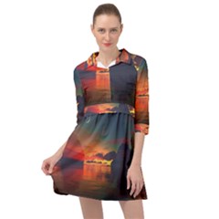 Digital Art Artwork Fantasy Landscape Sky Nature Mini Skater Shirt Dress