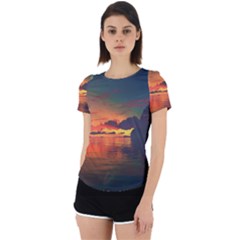 Digital Art Artwork Fantasy Landscape Sky Nature Back Cut Out Sport Tee