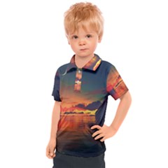 Digital Art Artwork Fantasy Landscape Sky Nature Kids  Polo Tee