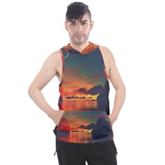 Digital Art Artwork Fantasy Landscape Sky Nature Men s Sleeveless Hoodie