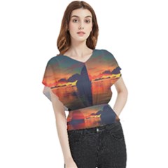 Digital Art Artwork Fantasy Landscape Sky Nature Butterfly Chiffon Blouse