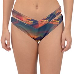 Digital Art Artwork Fantasy Landscape Sky Nature Double Strap Halter Bikini Bottom