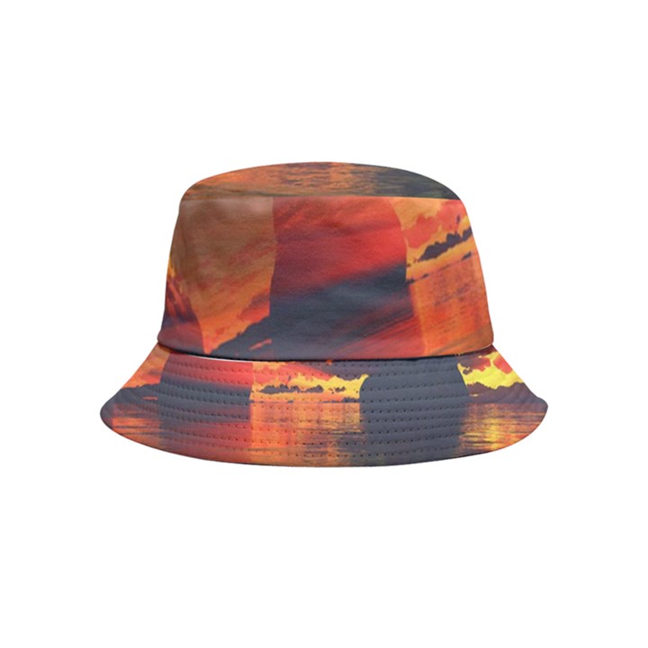 Digital Art Artwork Fantasy Landscape Sky Nature Inside Out Bucket Hat (Kids)