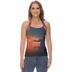 Digital Art Artwork Fantasy Landscape Sky Nature Basic Halter Top