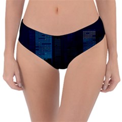 City Building Pixel Art Vaporwave Reversible Classic Bikini Bottoms by danenraven