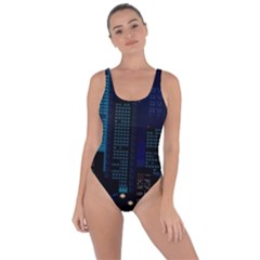 City Building Pixel Art Vaporwave Bring Sexy Back Swimsuit by danenraven