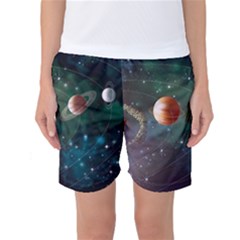 Planet Galaxy Fantasy Women s Basketball Shorts by danenraven