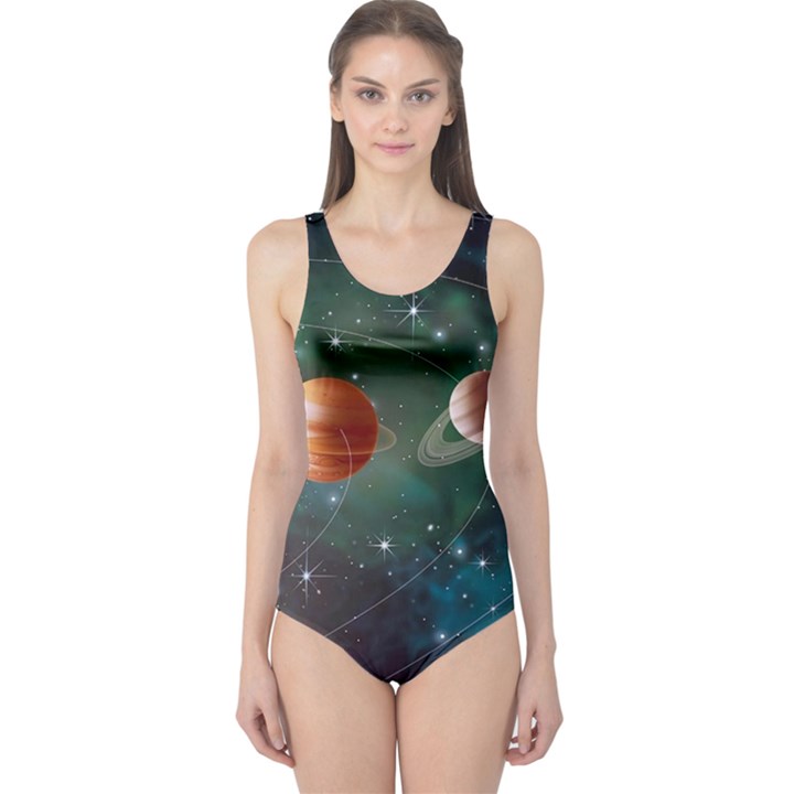 Planet Galaxy Fantasy One Piece Swimsuit