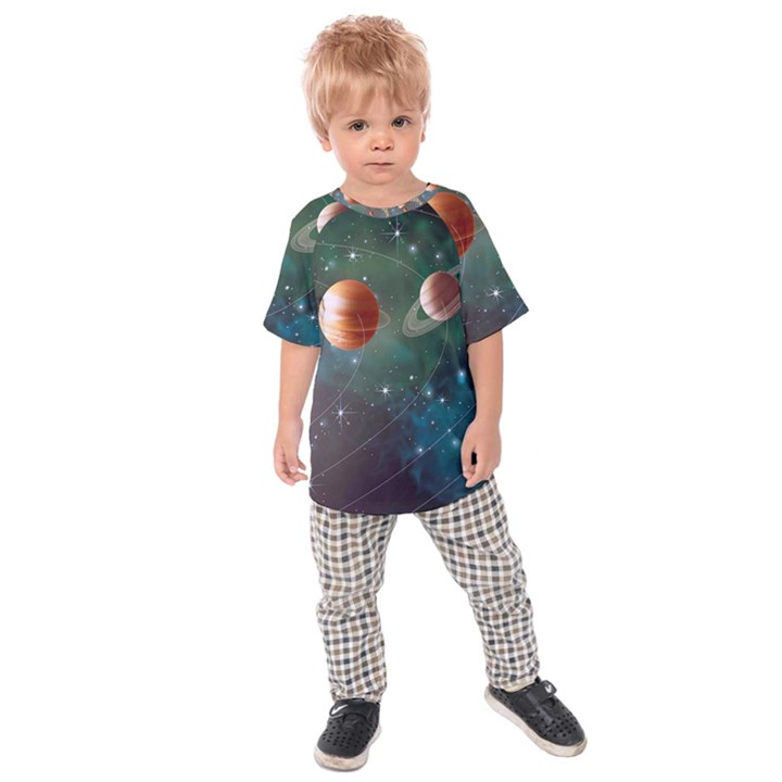 Planet Galaxy Fantasy Kids  Raglan Tee