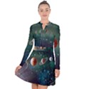 Planet Galaxy Fantasy Long Sleeve Panel Dress View1