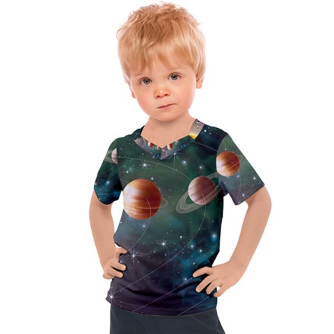 Planet Galaxy Fantasy Kids  Sports Tee by danenraven