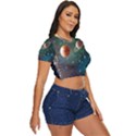 Planet Galaxy Fantasy Side Button Cropped Tee View3