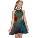 Planet Galaxy Fantasy Kids  Halter Collar Waist Tie Chiffon Dress View1