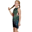 Planet Galaxy Fantasy Kids  Halter Collar Waist Tie Chiffon Dress View2