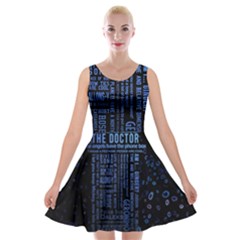 The Doctor Tardis Velvet Skater Dress