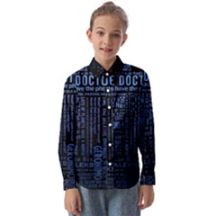 The Doctor Tardis Kids  Long Sleeve Shirt