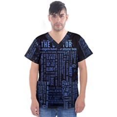 The Doctor Tardis Men s V-neck Scrub Top