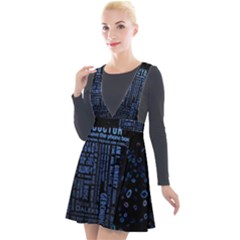 The Doctor Tardis Plunge Pinafore Velour Dress by danenraven