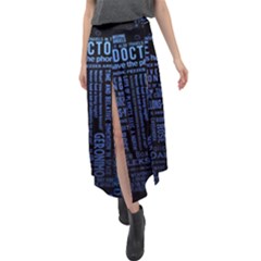 The Doctor Tardis Velour Split Maxi Skirt