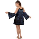 The Doctor Tardis Kimono Sleeves Boho Dress View2