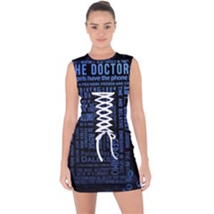 The Doctor Tardis Lace Up Front Bodycon Dress