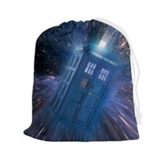 Doctor Who Tardis Drawstring Pouch (2xl) by danenraven