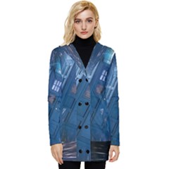 Doctor Who Tardis Button Up Hooded Coat  by danenraven