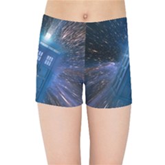 Doctor Who Tardis Kids  Sports Shorts by danenraven