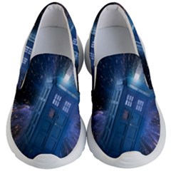 Doctor Who Tardis Kids Lightweight Slip Ons by danenraven