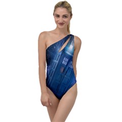 Doctor Who Tardis To One Side Swimsuit by danenraven