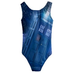 Doctor Who Tardis Kids  Cut-out Back One Piece Swimsuit