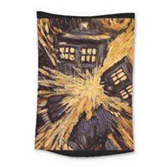 Brown And Black Abstract Painting Doctor Who Tardis Vincent Van Gogh Small Tapestry