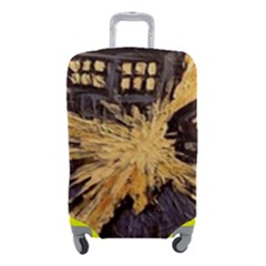 Brown And Black Abstract Painting Doctor Who Tardis Vincent Van Gogh Luggage Cover (small) by danenraven