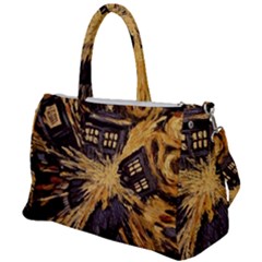 Brown And Black Abstract Painting Doctor Who Tardis Vincent Van Gogh Duffel Travel Bag by danenraven