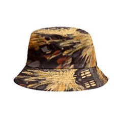 Brown And Black Abstract Painting Doctor Who Tardis Vincent Van Gogh Bucket Hat by danenraven