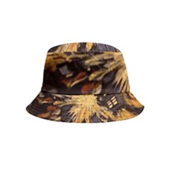 Brown And Black Abstract Painting Doctor Who Tardis Vincent Van Gogh Inside Out Bucket Hat (kids) by danenraven