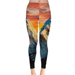 Himalaya Mountains Landscape  Nature Leggings  by danenraven