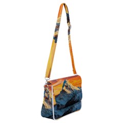 Himalaya Mountains Landscape  Nature Shoulder Bag With Back Zipper by danenraven