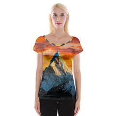 Himalaya Mountains Landscape  Nature Cap Sleeve Top by danenraven