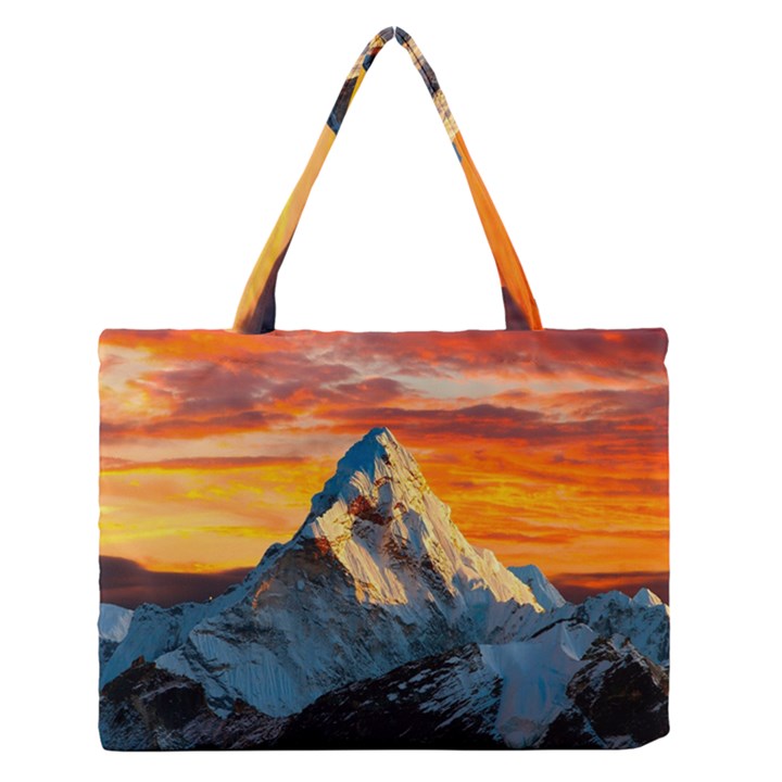 Himalaya Mountains Landscape  Nature Zipper Medium Tote Bag