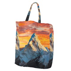 Himalaya Mountains Landscape  Nature Giant Grocery Tote by danenraven