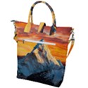 Himalaya Mountains Landscape  Nature Buckle Top Tote Bag View2