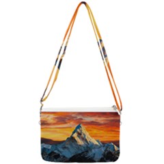 Himalaya Mountains Landscape  Nature Double Gusset Crossbody Bag by danenraven