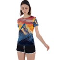 Himalaya Mountains Landscape  Nature Back Circle Cutout Sports Tee View1